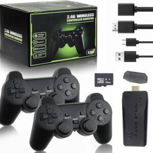 64GB M8 Retro Game-Stick with Built-in 9 Emulators 20,000 + Games 4K HDMI Output and 2.4GHz Wireless Controller for TV