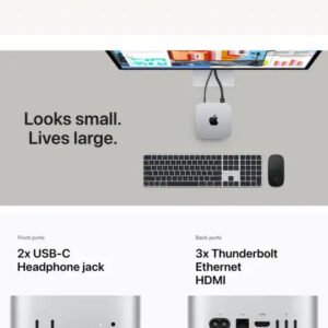Open BOX - Apple 2024 Mac Mini (Apple M4 chip with 10-core CPU and 10-core GPU 16GB Unified Memory 256GB) - Silver