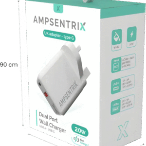 Ampsentrix Dual Port Wall Charger - Uk Adapter - Accessories