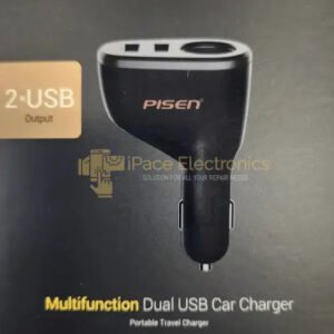 Pisen Multifunction Cigarette Lighter Adapter Dual Usb Car Charger With 1 Input Accessories