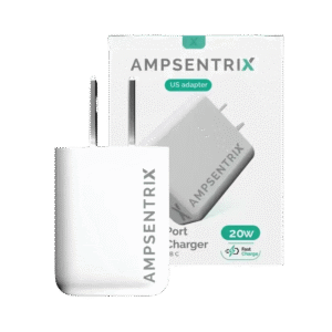 IPace Electronics 20W USB Type C and Type A wall charger in white with quick charge capabilities