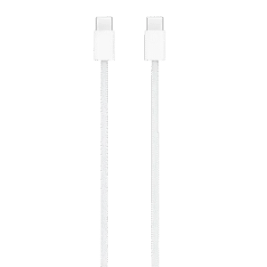 Apple USB-C charge cable in white designed for fast charging and data transfer