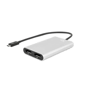 OWC Thunderbolt 3 Dual DisplayPort Adapter with Compact Design for Connecting Two Monitors