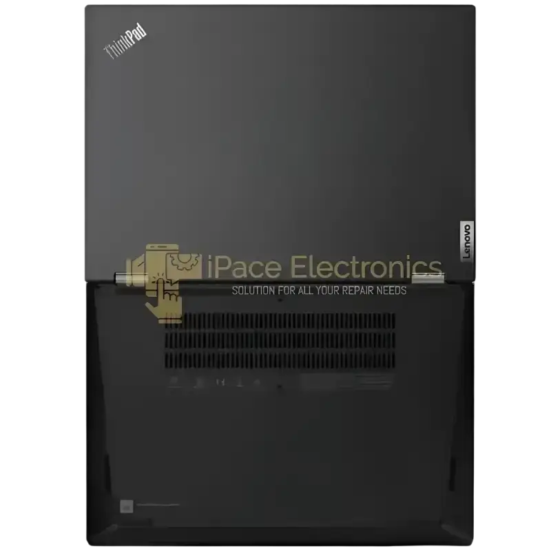 PreOwned Lenovo Thinkpad T580 - Reliable Performance Laptop 15 Back view of PreOwned Lenovo Thinkpad T580 laptop showcasing its sleek design