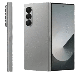 Preowned Samsung Galaxy Z Fold6 5G unlocked in silver, showcasing its sleek design and multifunctional features