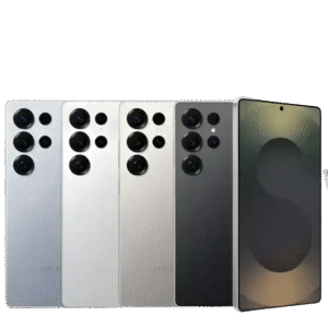 Samsung Galaxy S25 Ultra unlocked smartphone in multiple colors showcasing its sleek design and premium features