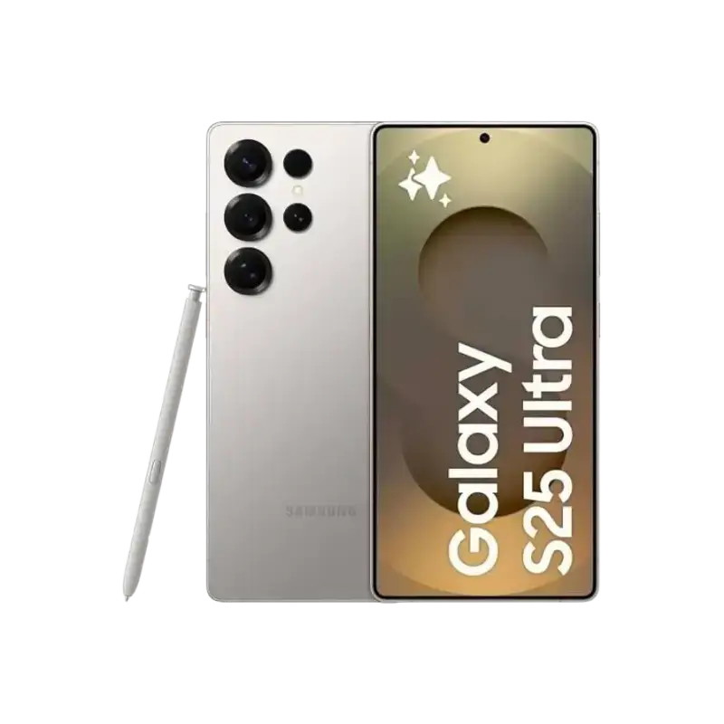 Samsung Galaxy S25 Ultra Black - Open Box 17 Samsung Galaxy S25 Ultra unlocked smartphone with S Pen and sleek design in silver