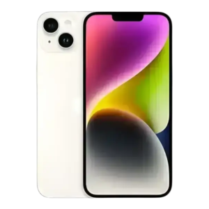 Refurbished iPhone 14 128GB starlight showcasing sleek design and vibrant display