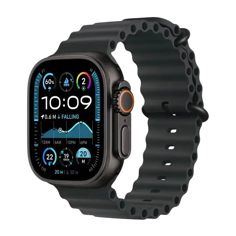 PreOwned Apple Watch Ultra 2 (GPS + Cellular) 49mm Black Titanium Case with Black Ocean Band 15 PreOwned Apple Watch Ultra 2 (GPS + Cellular) 49mm Black Titanium Case with Black Ocean Band - Apple